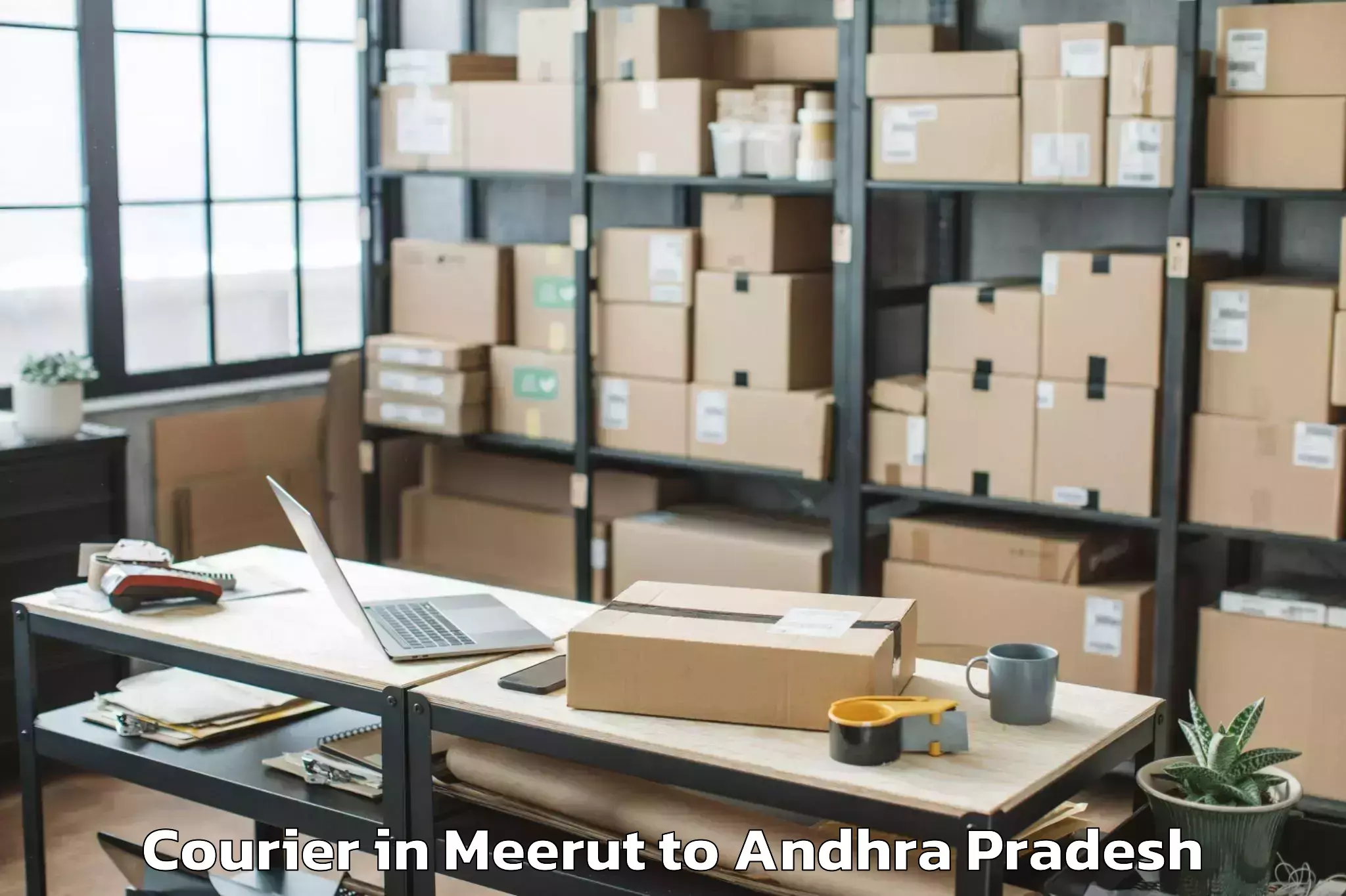 Hassle-Free Meerut to Rentachintala Courier